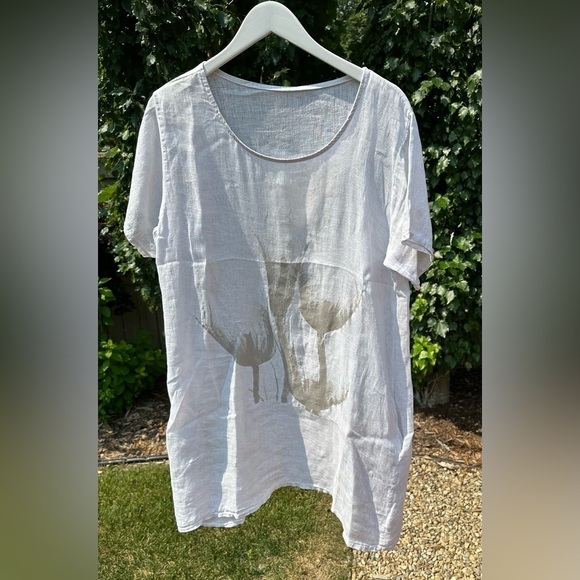 Floral Lightweight Cotton Tunic Dress - Size Large - Picture 8 of 8